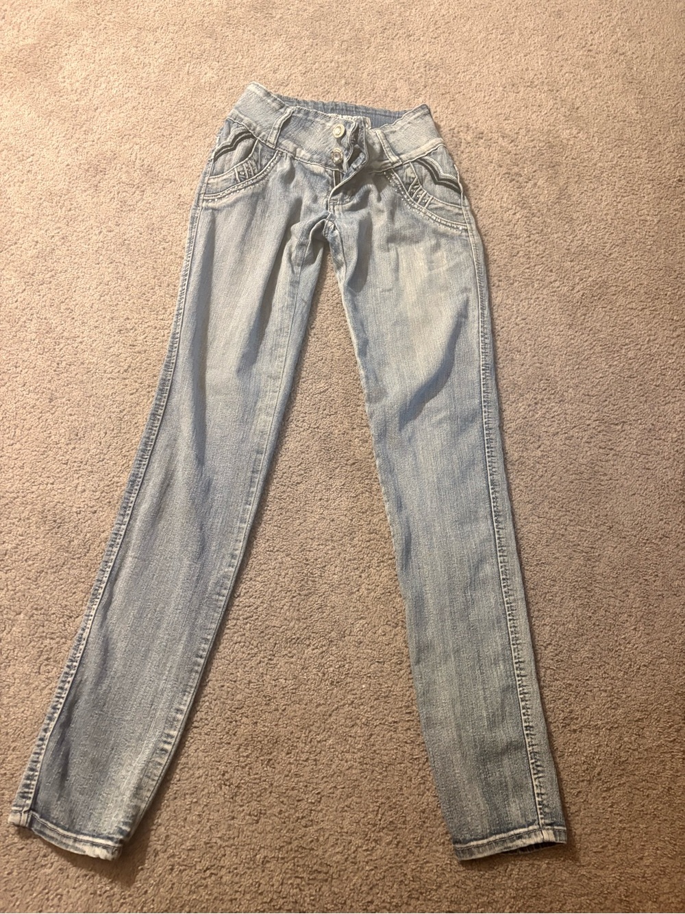 Light Blue Skinny Women/Juniors Jeans - Classic Stretch Denim